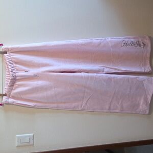 New! Hello Kitty Light Pink Sweatpants XL Fleece